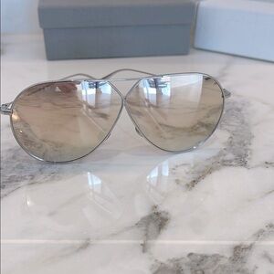 Dior Silver Sunglasses Aviator Style